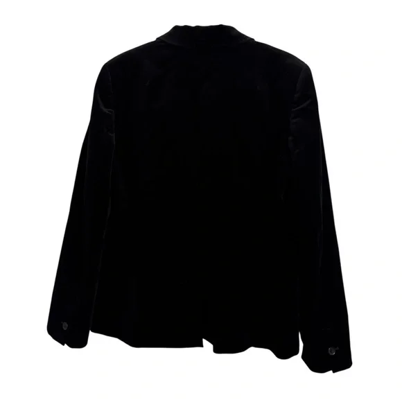 Banana Republic Crushed Velvet Black Blazer Tailored Fit Professional - Picture 2 of 10